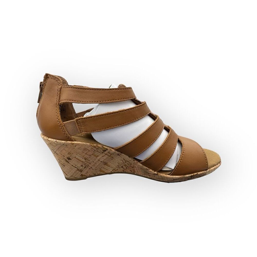 NWT Rockport Womens Briah Gladiator Wedge Sandal Tan Size 7.5 - Picture 9 of 16